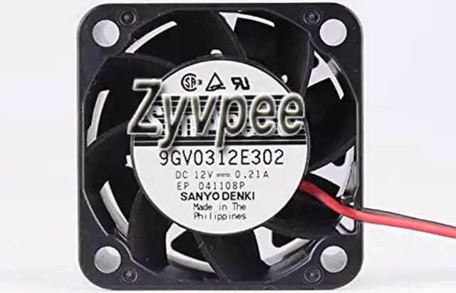 Alt view image 2 of 3 - for 38mm 9GV0312E302 12V 0.21A 2 Wires 4CM High revolution Cooling Fan