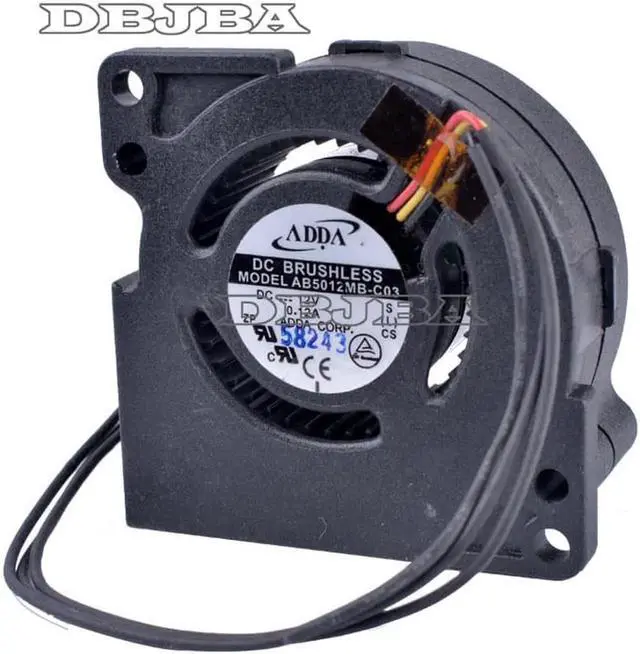 Alt view image 5 of 6 - Fan for AB5012MB-C03 12V 0.12A 5020 5cm Fan Light - Base Projector Cooling Fan Turbofan Centrifugal Fan