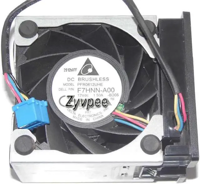 Main image of for Delta 6038 PFR0612UHE F7HNN 12V 1.5A PowerEdge R520 CPU System Cooling Fan With holder