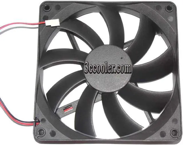 Alt view image 4 of 5 - for Coolmax 135*25mm 13525H12B DC12V 0.4A Ball Bearing 2 wires 2 pins 13.5cm case fan