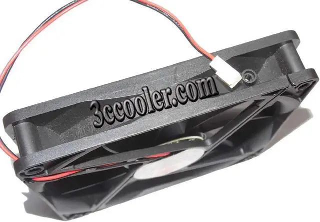 Alt view image 2 of 5 - for Coolmax 135*25mm 13525H12B DC12V 0.4A Ball Bearing 2 wires 2 pins 13.5cm case fan