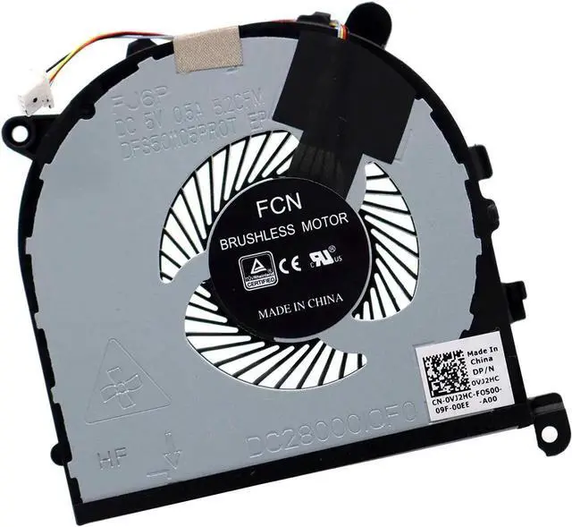 Main image of for Deal4GO CPU Cooling Fan VJ2HC 0VJ2HC 08YY9 DC28000IQF0 (Left Side Fan) Replacement for Dell XPS 15 9570 Precision 5520 5530