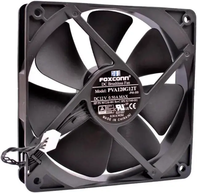 Alt view image 2 of 5 - for PVA120G12T 12cm 12025 120mm fan 120x120x25mm DC12V 0.50A 4 lines suitable for server chassis CPU cooling fan