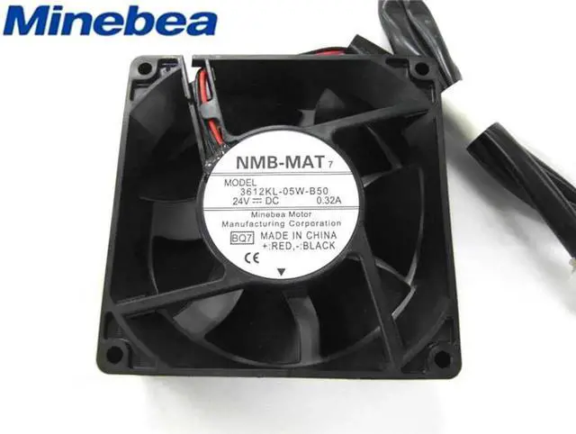 Main image of for Original 92x32mm NMB 3612KL-05W-B50 24V 0.32A 2 Wires Inverter cooler 9CM DC Axial Fan
