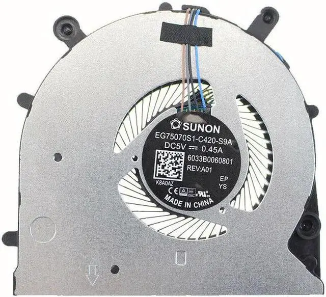 Main image of New Laptop CPU Cooling Fan Replacement for HP ProBook 650 G4 P/N:EG75070S1-C420-S9A 6033B0060801