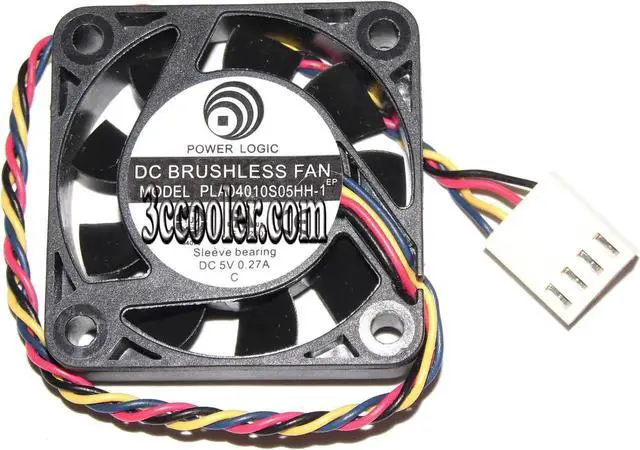 Main image of for Power Logic 40*10mm PLA04010S05HH-1 5V 0.27A 4 wires 4 pins 4CM case fan gateway router cooler