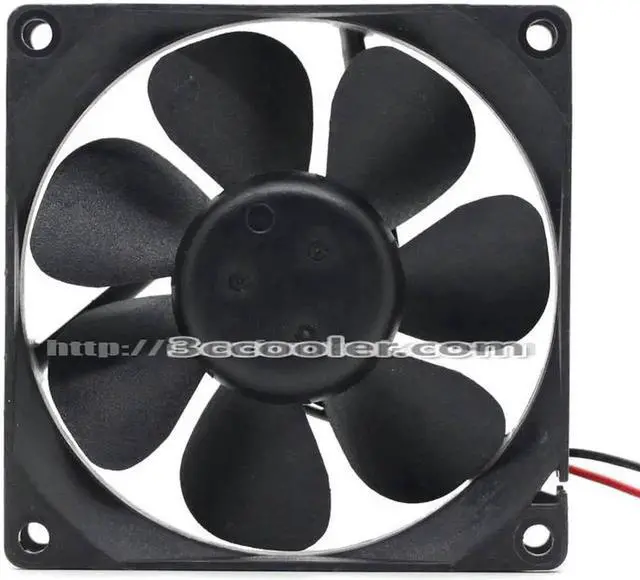 Alt view image 2 of 3 - for Delta/FONSAN 8CM 8025 DFB0812L 12V 0.08A 2 Wires 2 Pins Case Fan