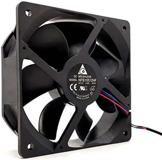 Alt view image 4 of 7 - for NFB10512HF Delta 12V 105mm Fan, 12V 0.39A 10532 3-Wire Projector Cooling Fan