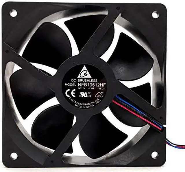 Main image of for NFB10512HF Delta 12V 105mm Fan, 12V 0.39A 10532 3-Wire Projector Cooling Fan