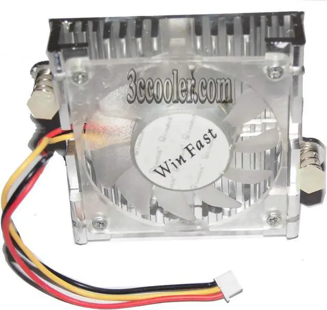 Alt view image 3 of 4 - for T&T 4008M12F NFN 12V 0.14A 3 Wires win fast graphics card cooler VGA fan with aluminum heatsink 55mm mounting-hole distance