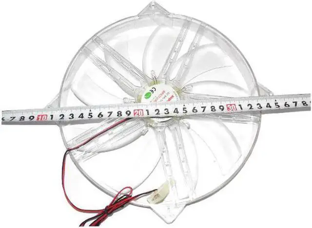 Alt view image 3 of 4 - for NEW MH2230M12S 220*30mm DC 12V 0.28A 2 wires 22cm Power supply case Fan with Blue LED