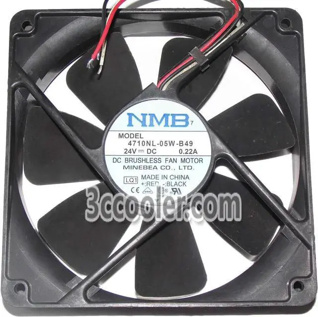 Main image of for NMB 120x25mm 4710NL-05W-B49 LQ1 DC 24V 0.22A 3 Wires 12CM Case Fan inverter Cooler