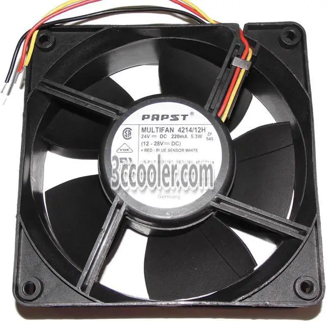 Main image of for PAPST 12038 12CM MULTIFAN 4214/12H 24V 220mA 5.3W 3 Wires Cooling Fan inverter fan
