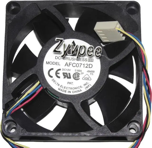Alt view image 2 of 3 - for Delta 7025 AFC0712D 6M59 12V 0.66A 4 Wires 4 Pins 7CM Cooler Fan,cpu fan, cooling fan