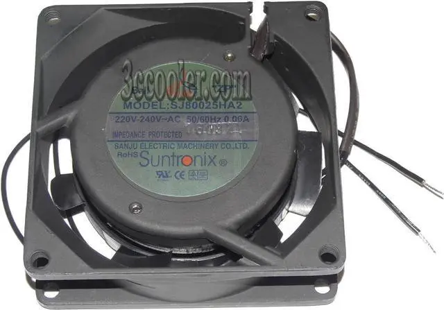 Main image of for SANJUN 80*25mm SJ8025HA2 SJ80025HA2 220V~240V 50/60Hz 0.06A 2 wires 8CM AC fan Cabinet fan UPS fan inverter cooler