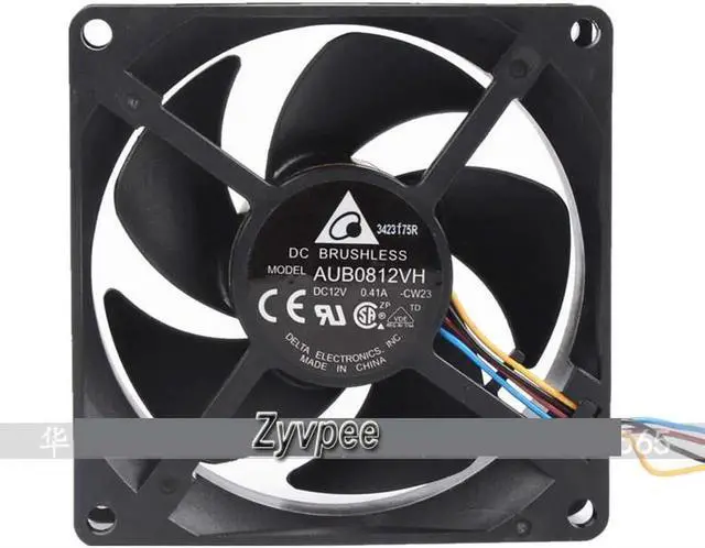 Alt view image 3 of 7 - for Delta 8025 AUB0812VH -CW23 12V 0.41A 4Wire 4 pins Cooling Fan,8cm cpu cooler case fan