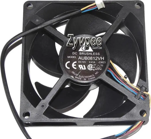 Alt view image 7 of 7 - for Delta 8025 AUB0812VH -CW23 12V 0.41A 4Wire 4 pins Cooling Fan,8cm cpu cooler case fan