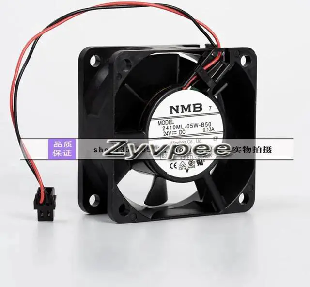 Alt view image 6 of 6 - for Original NMB 60*25MM 2410ML-05W-B50 24V 0.13A 2 wires 2 pins 6CM 60MM Inverter fan Cooling Fan
