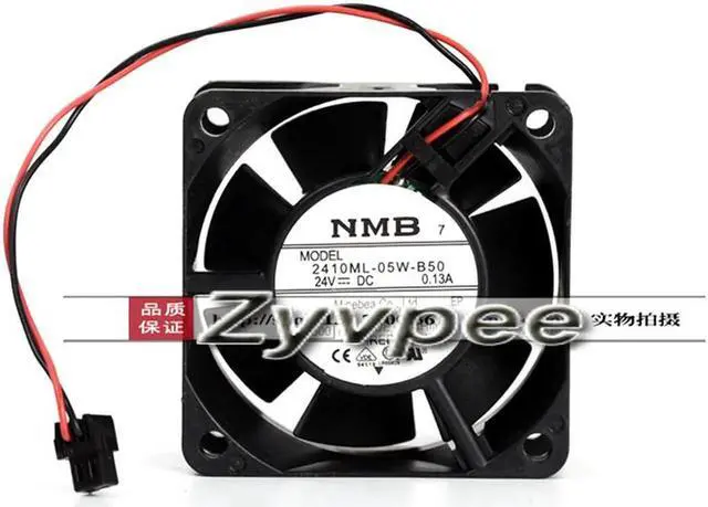 Alt view image 2 of 6 - for Original NMB 60*25MM 2410ML-05W-B50 24V 0.13A 2 wires 2 pins 6CM 60MM Inverter fan Cooling Fan