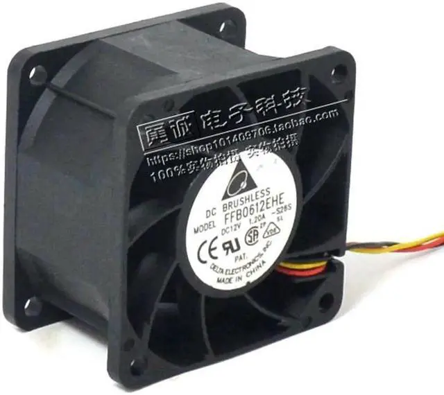 Alt view image 6 of 6 - for 60MM Server Power Axial Cooling Delta 6038 FFB0612EHE 12V 1.2A 3 Wires 6CM Case Fan 60*38mm