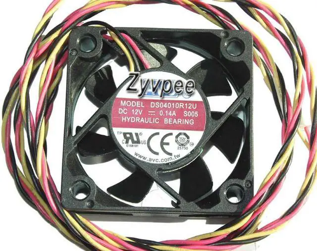 Main image of for 40mm 4010 45K6342 DS04010R12U -S005 DC12V 0.14A 3 Wires 3 Pins 4CM Cooling Fan