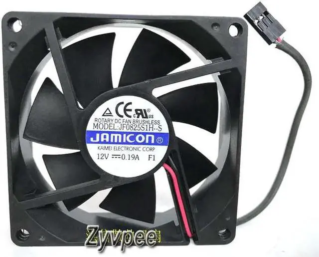 Main image of for 80MM Power Cooling JAMICON 8025 JF0825S1H-S 12V 0.19A 2 Wires 8CM Case Fan 80*25mm