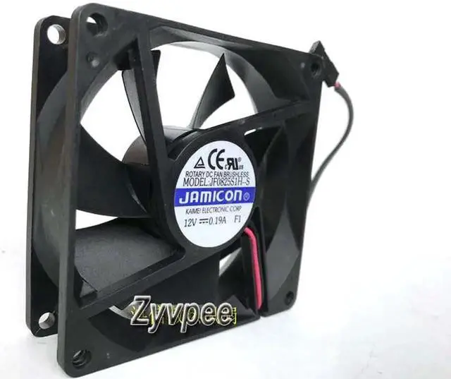 Alt view image 5 of 5 - for 80MM Power Cooling JAMICON 8025 JF0825S1H-S 12V 0.19A 2 Wires 8CM Case Fan 80*25mm