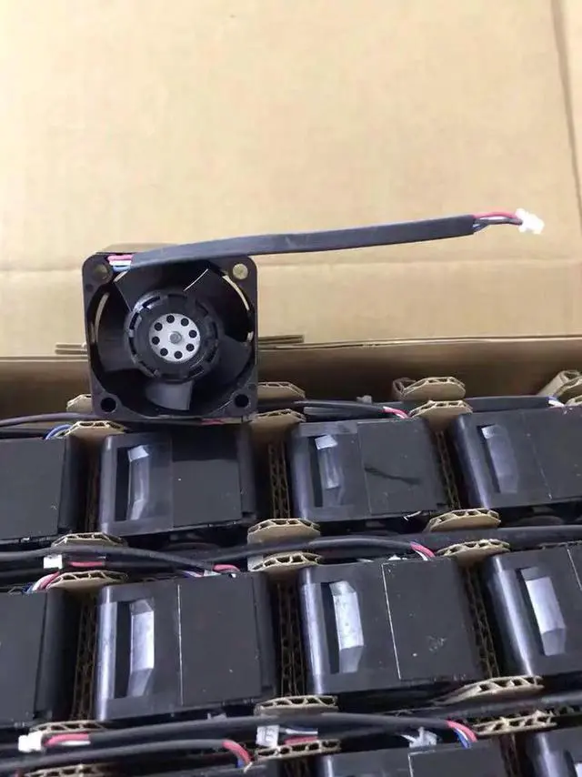 Alt view image 3 of 3 - for Server CPU Cooling 04028DA-12R-AUF 12V 0.52A 4 Wires 4 Pins Case Fan 40*28mm