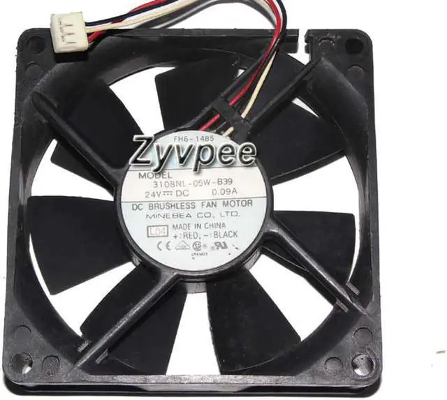 Alt view image 2 of 2 - for 80MM 8025 FH6-1485 DC24V 0.09A 3 Wires 3 Pins 8CM inverter Cooling Fan