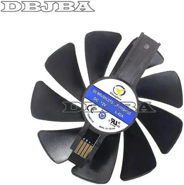 Alt view image 2 of 2 - For CF1015H12D Cooling Fan For Sapphire NITRO RX480 8G RX470 4G RX570 4G/8G D5 RX580 8G