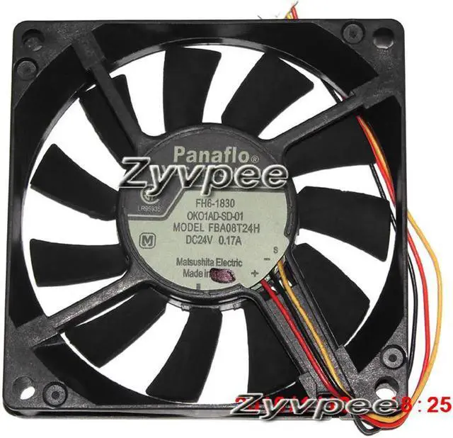 Alt view image 2 of 2 - for Panaflo 80mm FBA08T24H FH6-1830 0K01AD-SD-01 24V 0.17A 3 wires inverter cooling fan