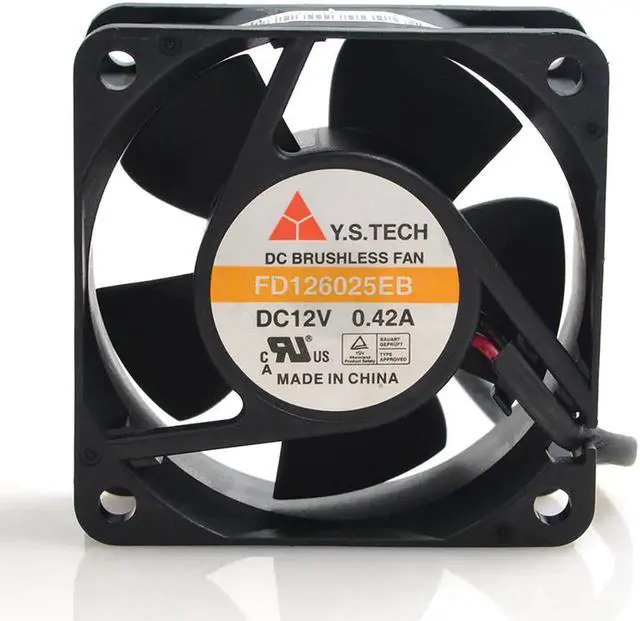Main image of for 60MM Power Cooling FD126025EB 6025 12V 0.42A 2 Wires 2 Pins 6CM Case Fan