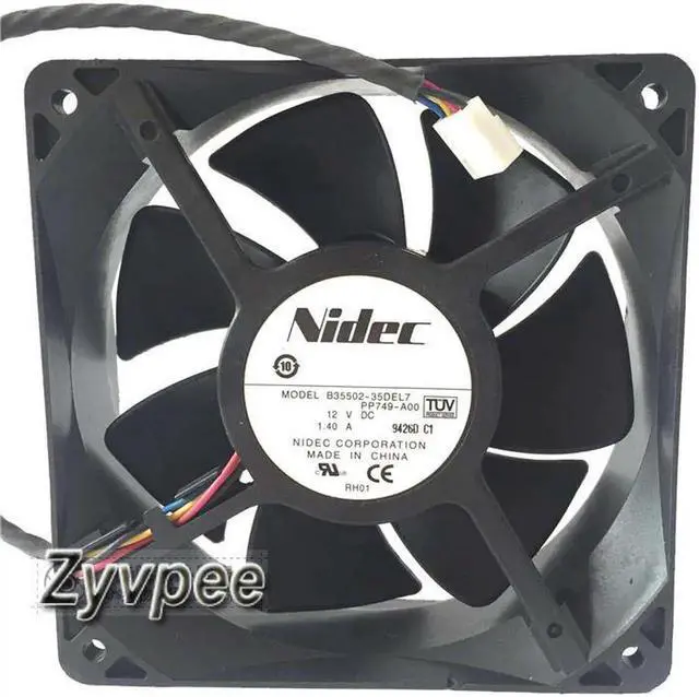 Main image of for Nidec 120*38mm B35502-35DEL7 PP749-A00 DC12V 1.4A 4 wires 4 pins 12CM server case fan
