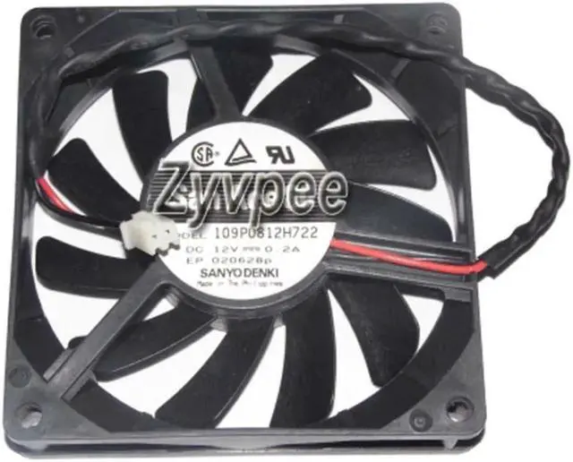 Alt view image 2 of 2 - for 8015 80*15mm 109P0812H722 12V 0.2A 2 Wires Case fan 8CM server cpu cooler