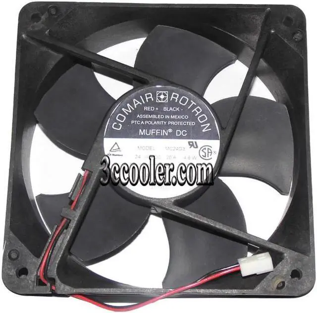 Alt view image 3 of 3 - for 120mm MC24G3 24V 0.2A 4.8W 2 wires 12CM inverter case fan