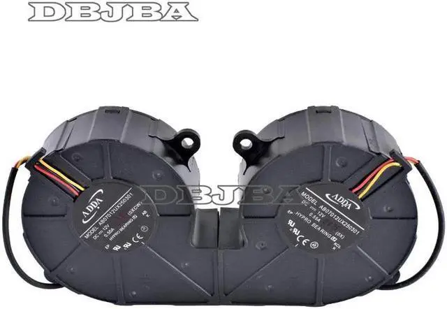 Alt view image 6 of 6 - Fan for AB07012UX250301 7cm 12V 0.55A Centrifugal Turbine Projector Blower Cooling Fan-Hole Position Distance 75mm