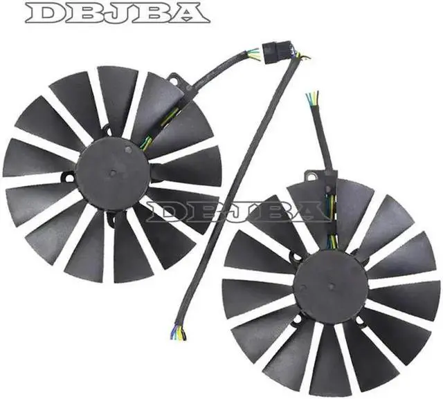 Main image of 2pcs/set Fan For ASUS DUAL RX470 /RX570 RX580 GTX1080Ti/1070Ti Fan PLD10010S12H