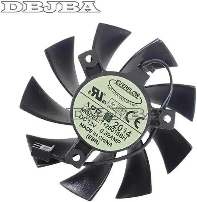 Main image of For T128015SH 75MM 2PIN DC12V 0.32A Fan For EVGA GTX 650 650Ti GTS 450 Graphics Card Fan
