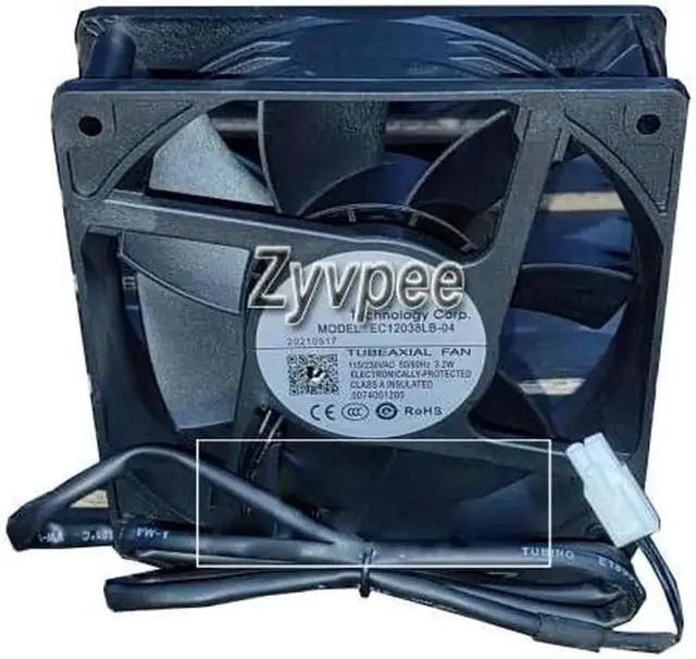 Alt view image 2 of 3 - for 12cm EC12038LB-04 120mm 115/230V 50/60Hz 3.2W 2Wire AC Fan 120x120x38mm