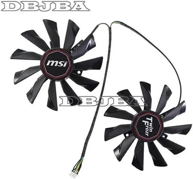 Alt view image 2 of 2 - 95mm Fan For MSI R9 290X 290 280X 270X Twin Frozr Video Card Dual Fan 4Pin PLD10010B12HH