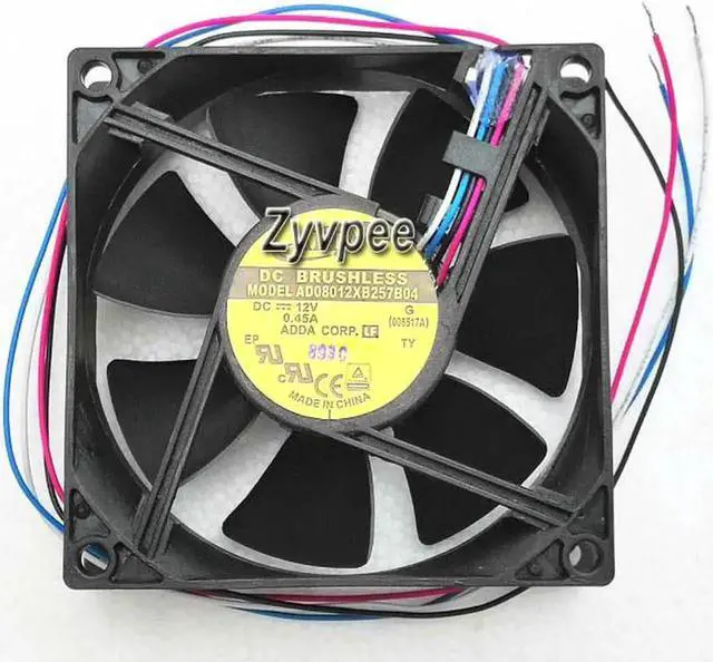 Alt view image 2 of 2 - for ADDA 80*25MM AD0812XB257B04 12V 0.45A 4 wires 8cm case fan cooling fan