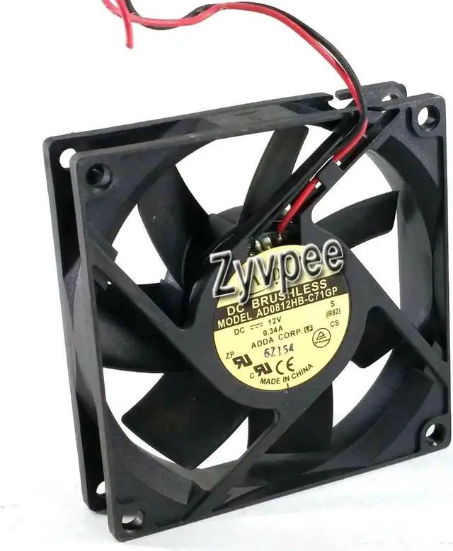 Alt view image 2 of 4 - for ADDA 80x20mm AD0812HB-C71GP 12V 0.34A 2 wires 8CM case fan power cooler cpu fan