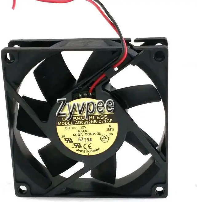 Alt view image 4 of 4 - for ADDA 80x20mm AD0812HB-C71GP 12V 0.34A 2 wires 8CM case fan power cooler cpu fan