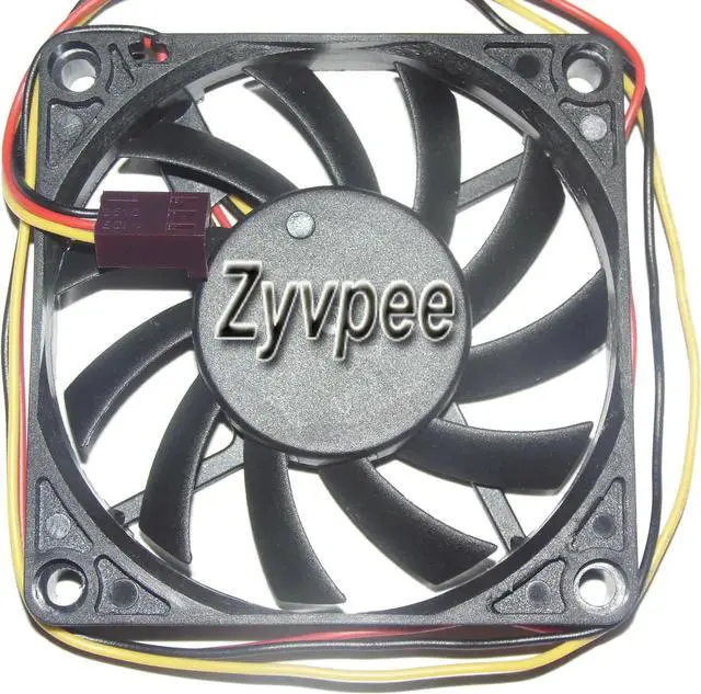 Alt view image 2 of 2 - for EVERFLOW 7010 7CM R127010BU 12V 0.45A 3 Wires 3 Pins connector DC square Fan, case Fan