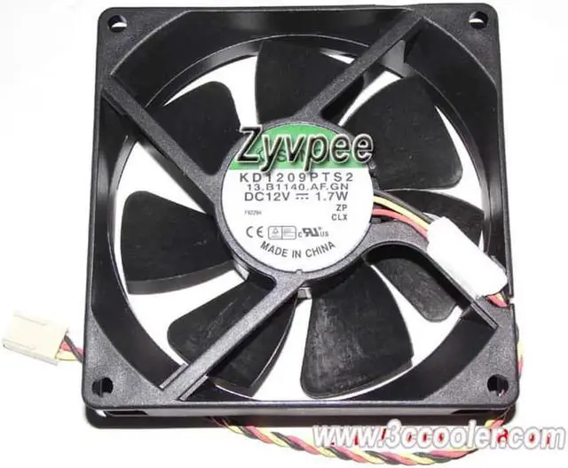 Alt view image 2 of 2 - for 90MM 9025 13.B1140.AF.GN DC12V 1.7W 3 Wires 9CM Chassis Fan for Inspiron 530, 531 and Vostro 200, 400 Small Mini-Tower