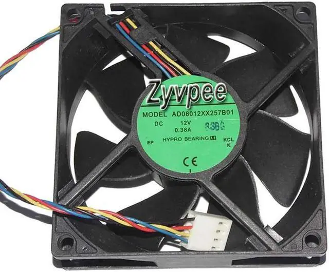 Alt view image 3 of 3 - for 80mm 8025 PWM CPU HYPRO BEARING DC12V 0.38A 4 Wires 8CM CPU Cooling