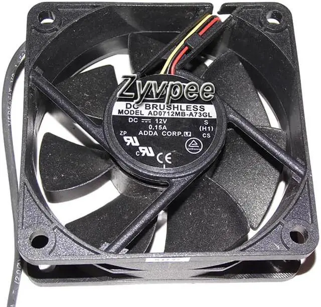 Alt view image 2 of 3 - for 70mm 7025 AD0712MB-A73GL DC12V 0.15A 3 Wires 3 Pins 7CM CPU Cooling