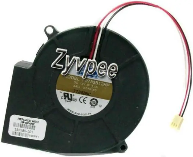 Alt view image 4 of 4 - for 97mm 9733 F9733B12HP 336580-001 360327-001 DC12V 1.1A 3 Wires 10CM Blower Centrifugal Server Cooling