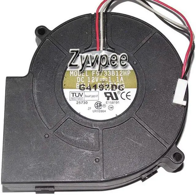 Main image of for 97mm 9733 F9733B12HP 336580-001 360327-001 DC12V 1.1A 3 Wires 10CM Blower Centrifugal Server Cooling