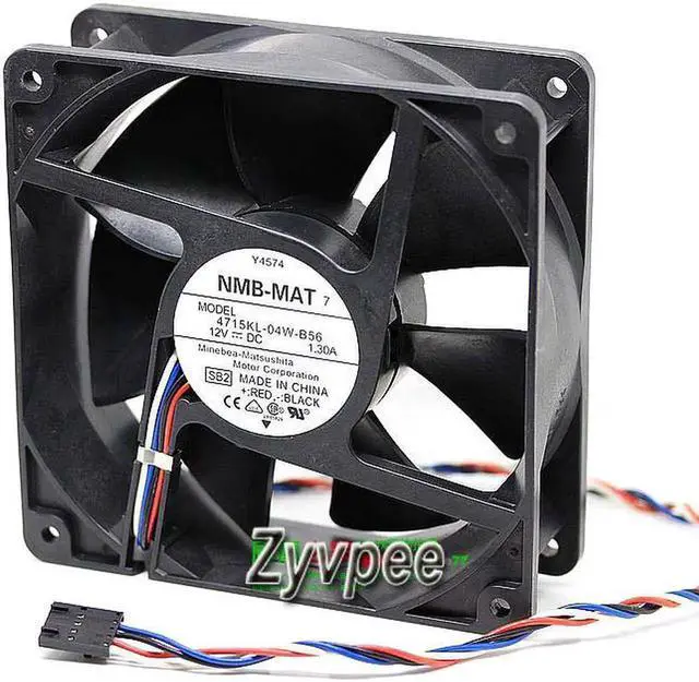 Main image of for NMB 120*38mm 4715KL-04W-B56 Y4574 DC12V 1.3A 4 wires 4 pin 12CM server case fan